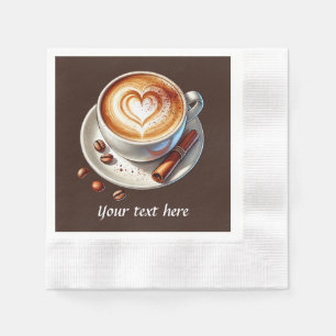 Cute add your text coffee  napkin