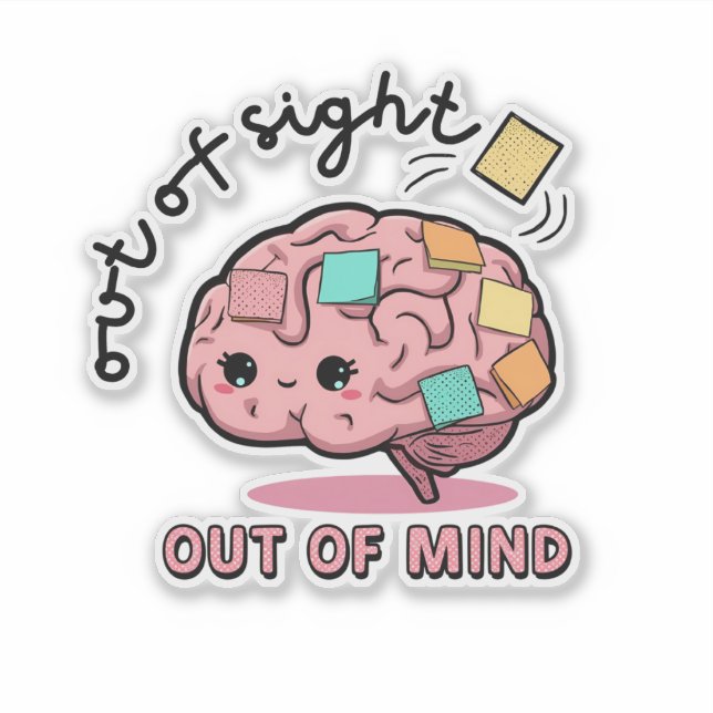 Cute ADHD Brain Sticker  (Front)