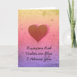 Cute Admirer Heart Valentines Day Card