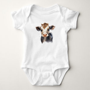 Cute Adorable Baby Cow Calf Bodysuit