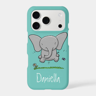 Cute adorable baby elephant cartoon illustration