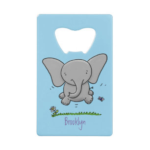 Cute adorable baby elephant cartoon illustration