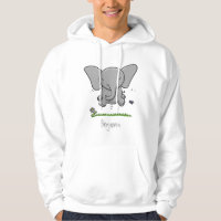 Cute adorable baby elephant cartoon illustration