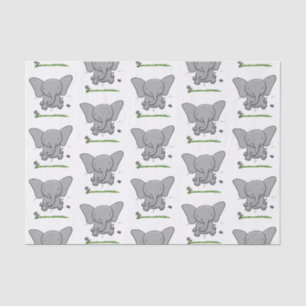 Cute adorable baby elephant cartoon illustration tissue paper