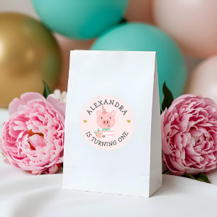 Cute Adorable baby Piggy Party Animal Classic Round Sticker