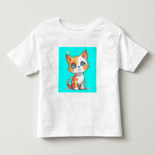 Cute Adorable Brown Cat Toddler T-Shirt