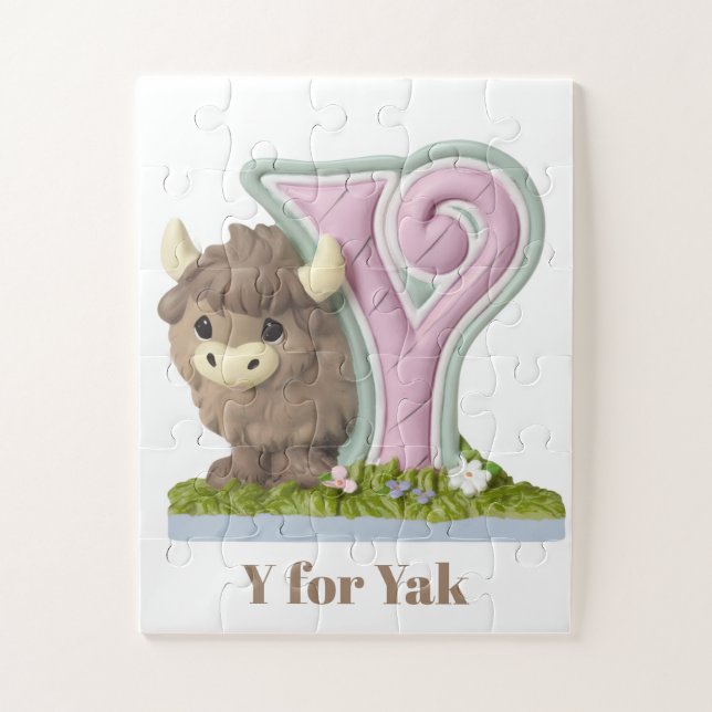 Cute & adorable brown Yak  Jigsaw Puzzle (Vertical)