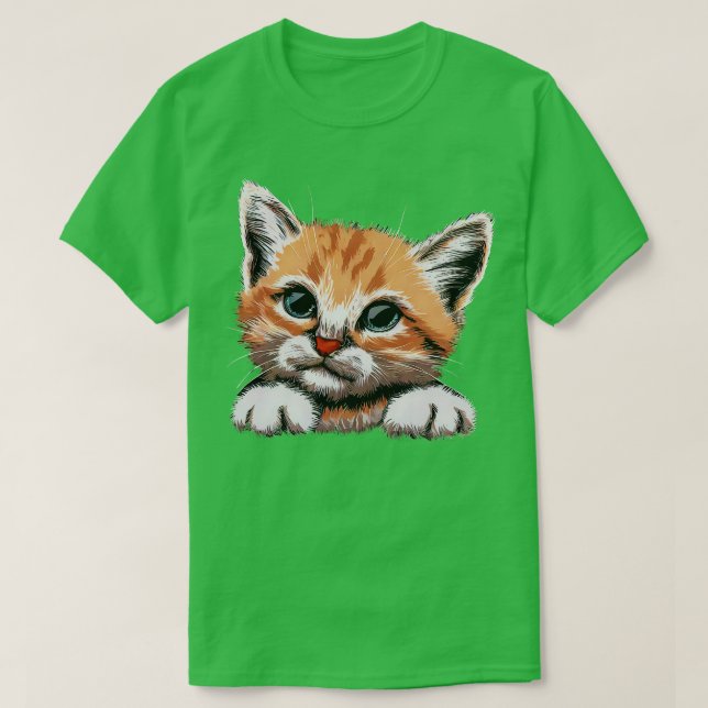 Cute Adorable Cat 3 T-Shirt (Design Front)