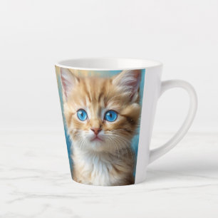 Cute Adorable Cat Portrait Latte Mug