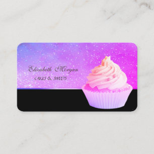 Cute Adorable Chic Cupcake Bakery Business Card