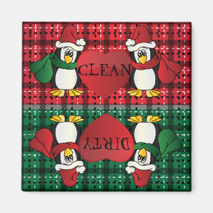 Cute Adorable Christmas Penguins Magnet