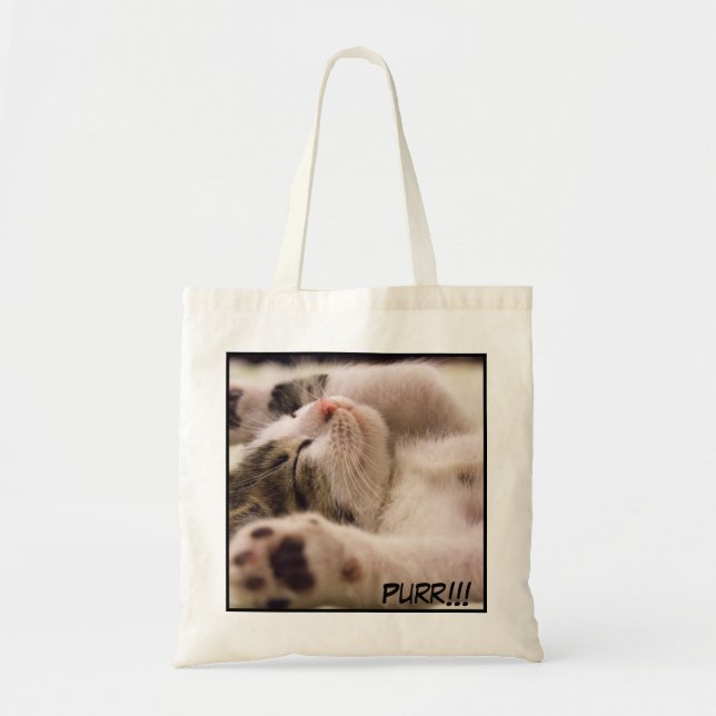 Cute Adorable Close-up Cat Picture Tote Bag (Front)