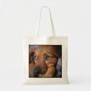Cute Adorable Close-up Dog Print Tote Bag