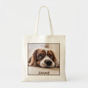 Cute Adorable Close-up Dog Print Tote Bag