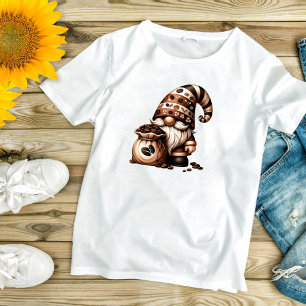 Cute Adorable Coffee Gnome Women's T-Shirt