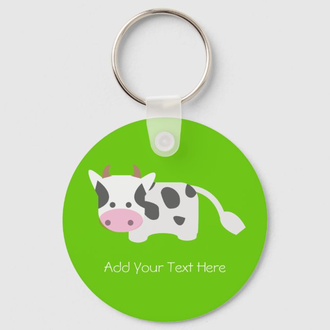 Cute & Adorable Cow Key Ring (Front)