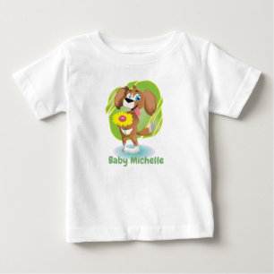 Cute Adorable Dog and Panda Graphic Baby T-Shirt