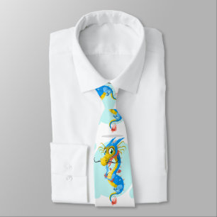 Cute, adorable dragon monster tie