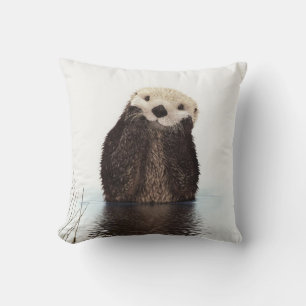 Cute Adorable Fluffy Otter Animal Cushion