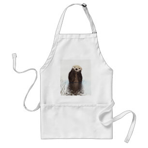 Cute Adorable Fluffy Otter Animal Standard Apron