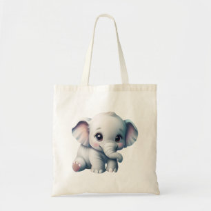 Cute Adorable Kawaii Baby Elephant   Tote Bag