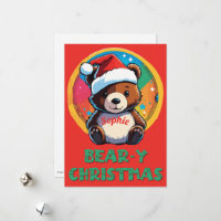 Cute Adorable Kawaii Chibi Bear-y Christmas Bear