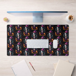 Cute Adorable Kawaii Halloween Witch Desk Mat