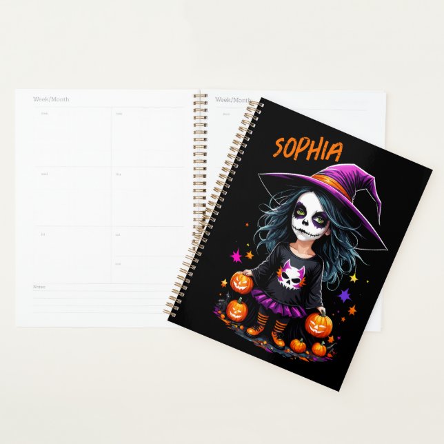 Cute Adorable Kawaii Halloween Witch Planner (Display)