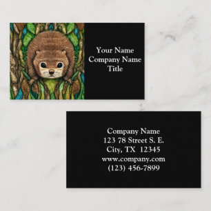 Cute Adorable Little Baby Beaver Business Card