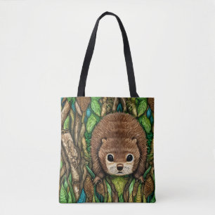 Cute Adorable Little Baby Beaver Tote Bag