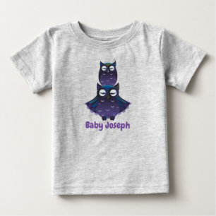 Cute Adorable Owl and Seal Cub Graphic Baby T-Shirt