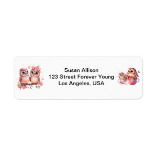 Cute Adorable Owl Return Address