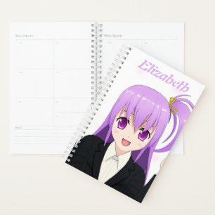 Cute Adorable Personalised Anime Girl Japanese Planner