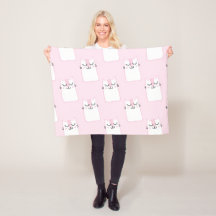Cute Adorable Pink White Cats Kittens Pattern |