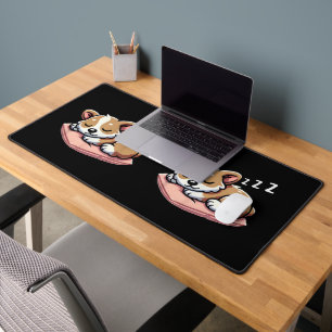Cute Adorable Sleeping Animal Lovers Welsh Corgi P Desk Mat