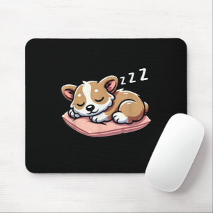 Cute Adorable Sleeping Animal Lovers Welsh Corgi P Mouse Mat