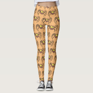 Cute, adorable spider cartoon leggings