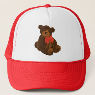 CUTE ADORABLE TEDDY BEAR TRUCKER HAT