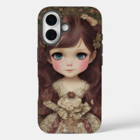 Cute Adorable Vintage Style Chibi Kawaii Girl Art