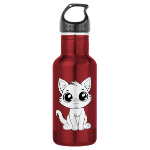 Cute Adorable White Cat Cartoon-30853 532 Ml Water Bottle