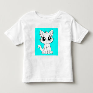 Cute Adorable White Cat Cartoon-30853 Toddler T-Shirt