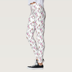 Cute Aerobic Unicorn Pattern Leggings