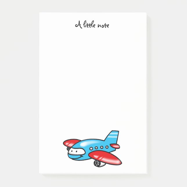 cute aeroplane cartoon post-it notes (Front)