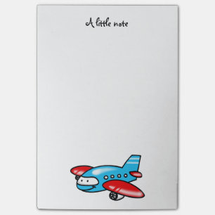 cute aeroplane cartoon post-it notes