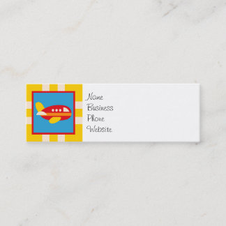Cute Aeroplane Transportation Theme Kids Gifts Mini Business Card