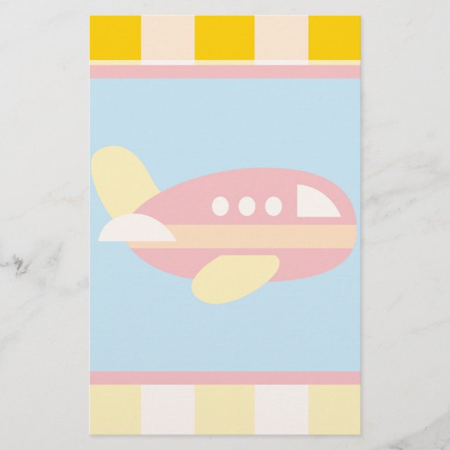 Cute Aeroplane Transportation Theme Kids Gifts Stationery (Front)