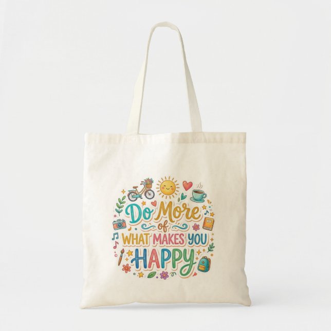 Cute Aesthetic Canvas Tote Bag (Front)