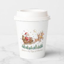 Cute Aesthetic Floral Paper Cups–Party Drinkware