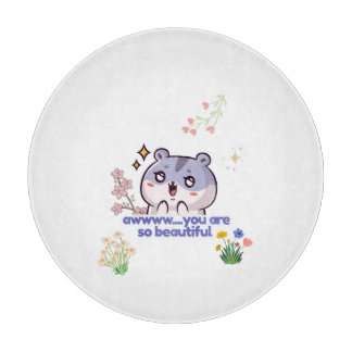 Cute Aesthetic Hamster Cutting Board