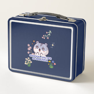 Cute Aesthetic Hamster Metal Lunchbox